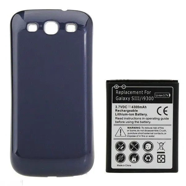 

Ciszean 1x 4300mAh Extended Battery + Back Cover For Samsung Galaxy S3 III S 3 i9300 I9308 I9305 L710 i747 i535 T999 batteries