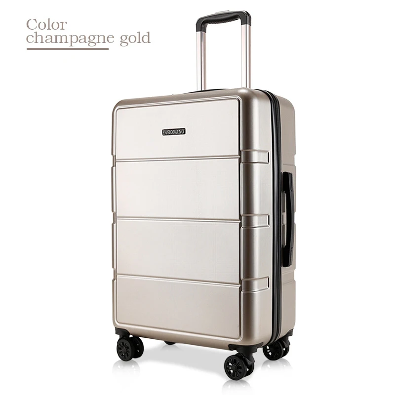 Роскошный чемодан на колесиках из поликарбоната 20 дюймов, 24 дюйма, чемодан на колесиках - Цвет: champagne