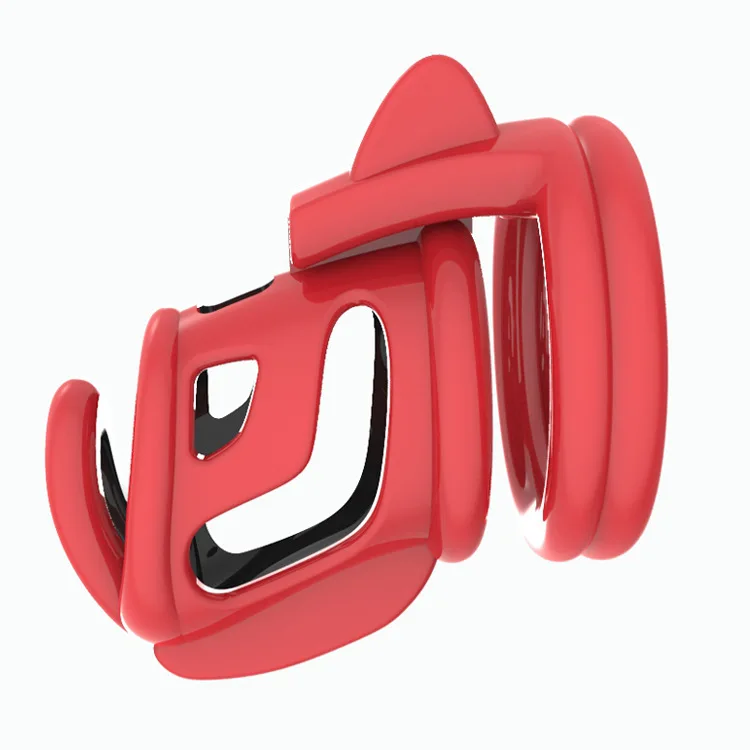 2019 Nova Resina Masculino Chastity Dispositivo Penis Anel Caralho Gaiola Com 4 Tamanho Colorido Cinto de Castidade Bondage Adultos