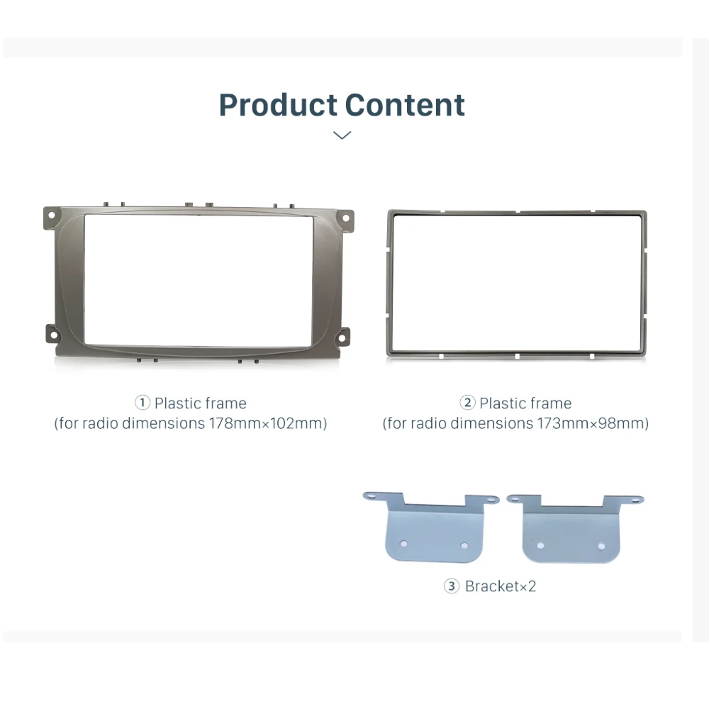 2 din автомобильное радио рамка для Ford Focus II C-Max S-Max Fusion стерео Панель Даш крепление двойной Din фасции установка комплект Ремонт рамы