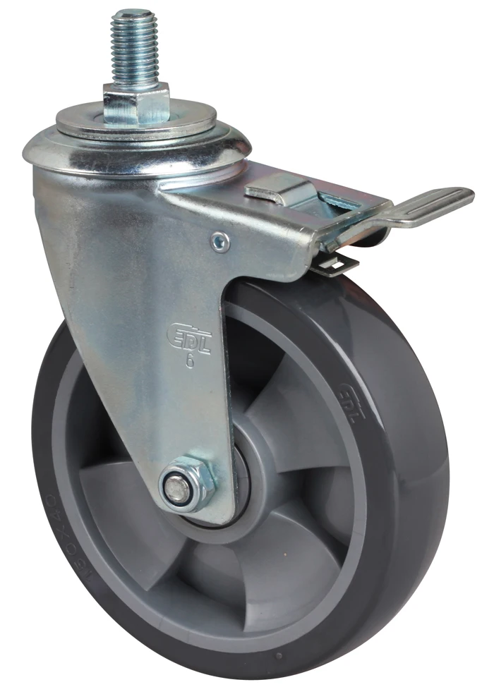 1PC EDL Heavy Duty 6 Inch Casters Wheels 200Kg Polyurethane PU Wheels