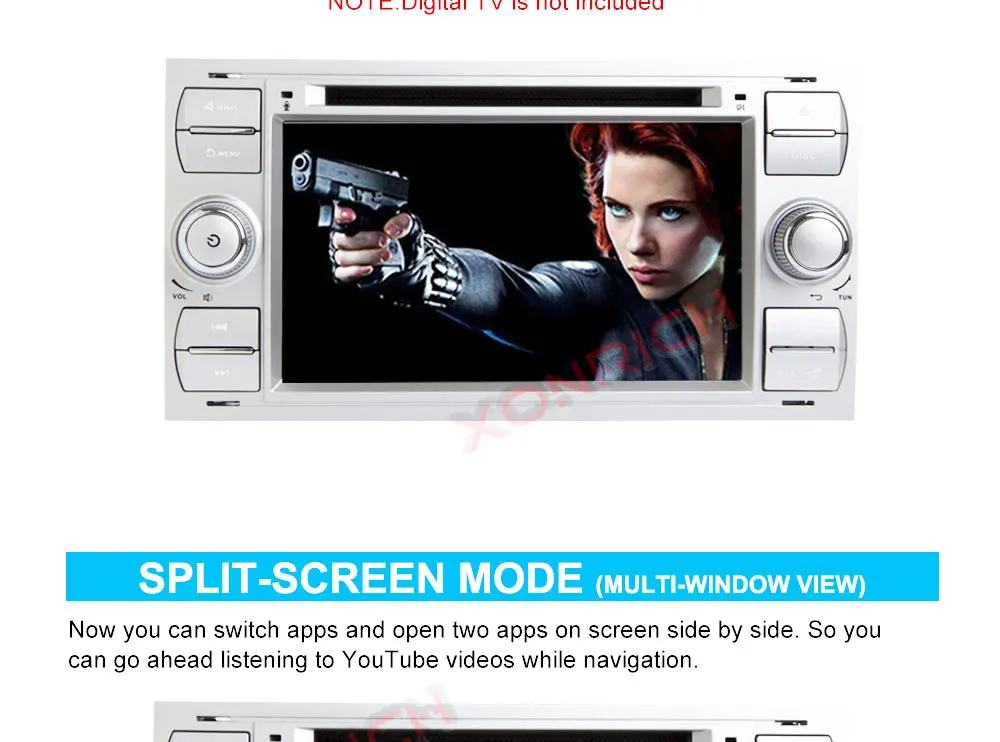 Excellent Autoradio 2Din Android Car Stereo DVD Multimedia Player For Ford Focus 2 Mondeo 4 C-Max S-Max Ford Fiesta Kuga Fusion Galaxy DSP 23