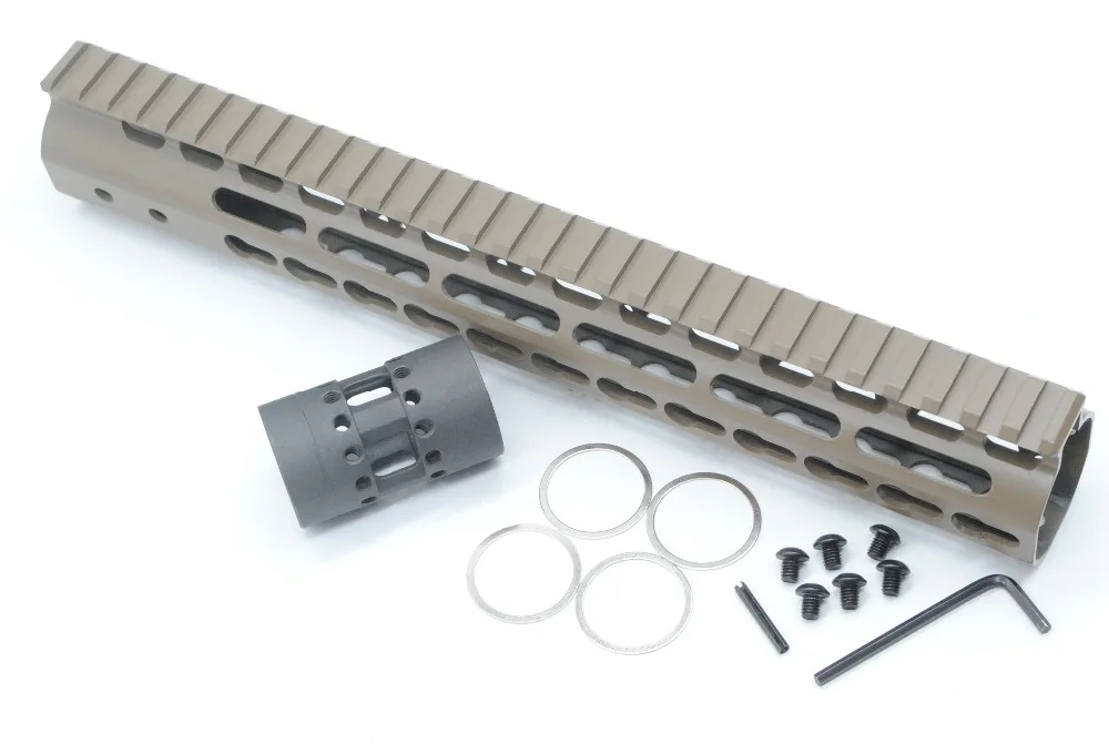 TriRock 10 ''/12''/15 ''дюймовый Keymod/M-lok Handguard Rail Picatinny Free Float Mount system для AR-15. 223/5. 56_Tan color