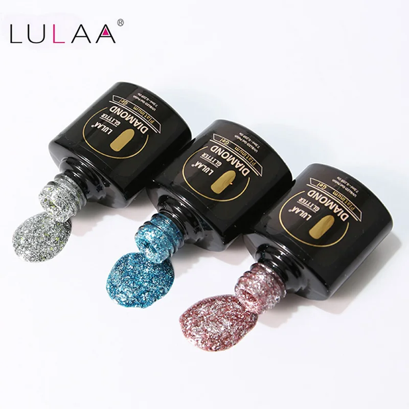 Lulaa Platinum 7 5 мл 14 видов цветов суперблестящий эффект долгий срок гель для ногтей