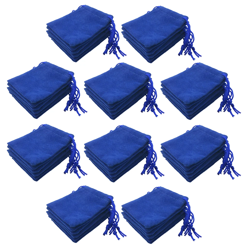 50 Pieces Velvet Bag Drawstring Jewelry Pouches Candy Wedding Christmas Favors