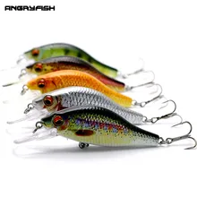 ANGRYFISH 5pcs 10 7g 108mm Fishing Lures 5 Colors Hard Artificial Bait Set High Carbon Steel