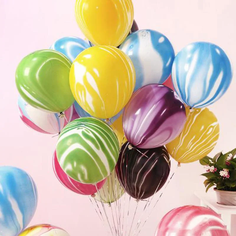 

Painting Agate Colors Latex Balloons 10PCS Thick 12inch Colorful Cloud Marble Balloons Baby Shower Supplies Party Decor JL0040