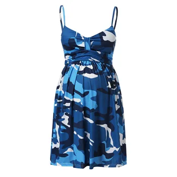 

Fashion Maternity Dresses Camouflage Print Sling V-Neck Dresses Pregnancy Props Casual Clothes Plus Size Dress Summer S-3XL