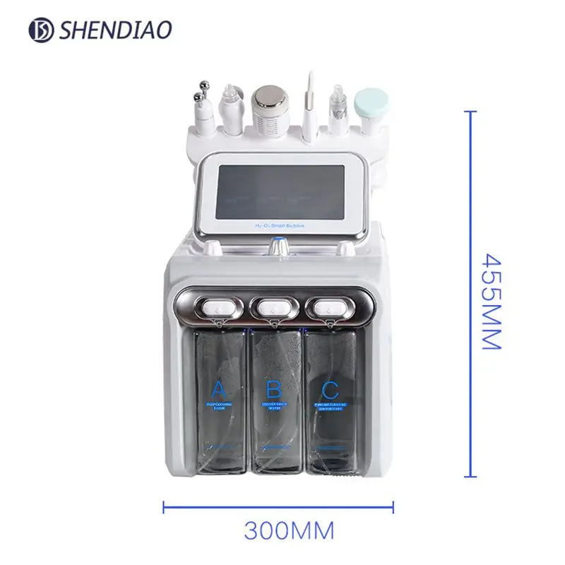 Дропшиппинг 6 в 1 Гидра для очистки струей воды красота машина уход за лицом кислородное оборудование маленький пузырь машина