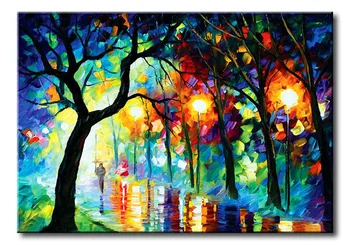 

Framed digital oil painting by number coloring by numbers hand painted canvas picture oil painting home decor Street light