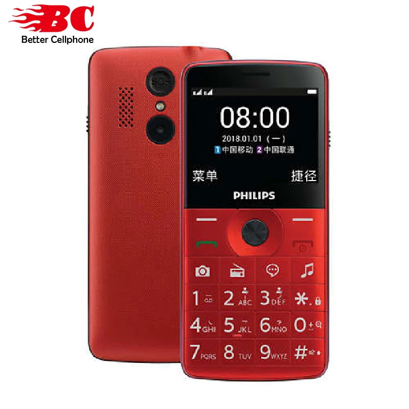Оригинал Philips E209J клавиатура телефон MTK 2 0 дюймов 1600 мАч батарея FM радио Поддержка