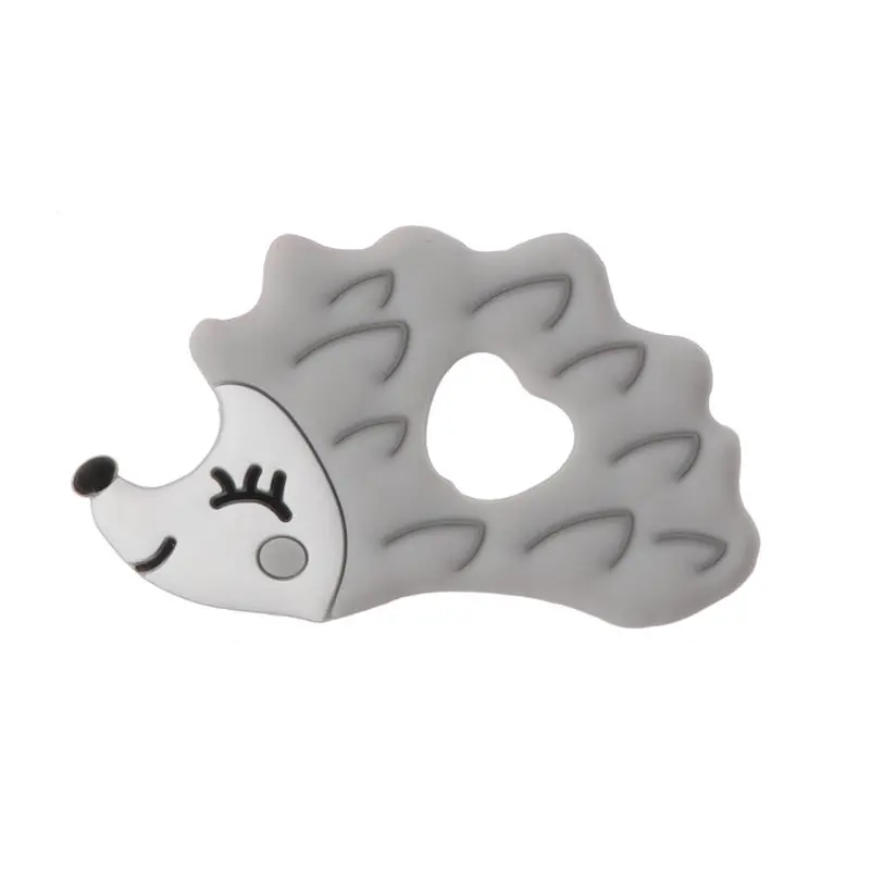

Baby Teethers BPA Free Teething Toy Hedgehog Shape Baby Ring Silicone Beads DIY Chain