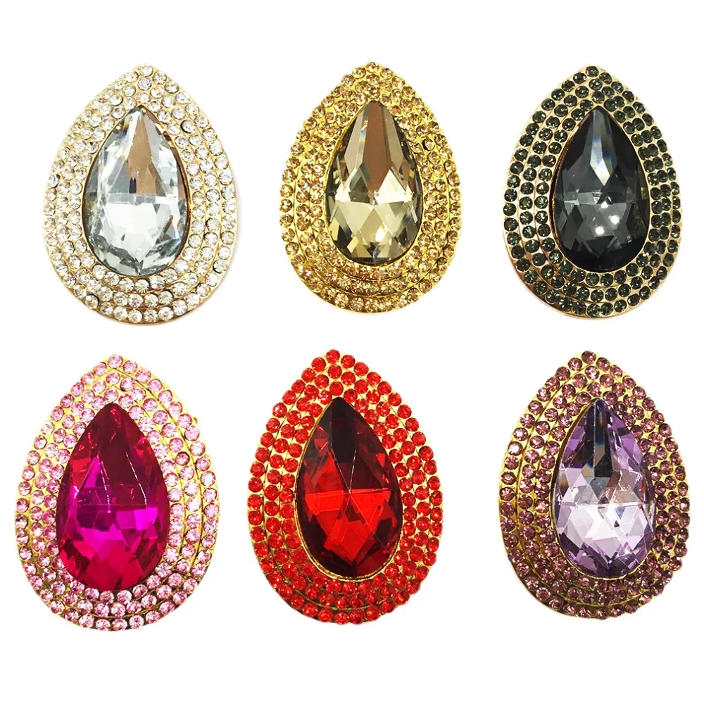 

Mixed Color Rhinestone Teardrop Water Dorp Brooches Women's Alloy Branch Brooch Pins Suits Dress Banquet Brooch BRO22