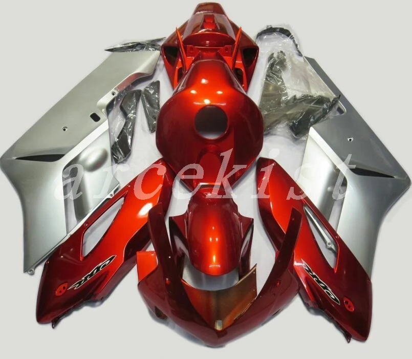 ABS Полный комплект обтекателя, пригодный для Honda CBR1000RR 04 05 Обтекатели части CBR1000 1000RR 2004 2005 пользовательских красное Серебро Цвет