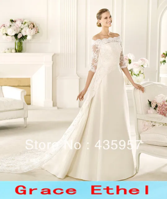 Elie Saab Wedding Dress Half Shoulder