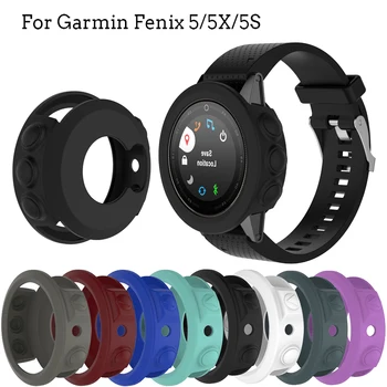 

soft Silicone Protective Case Cover For Garmin fenix 5/5S/5X 5Plus smart watch cover GPS Accessories Protector Case
