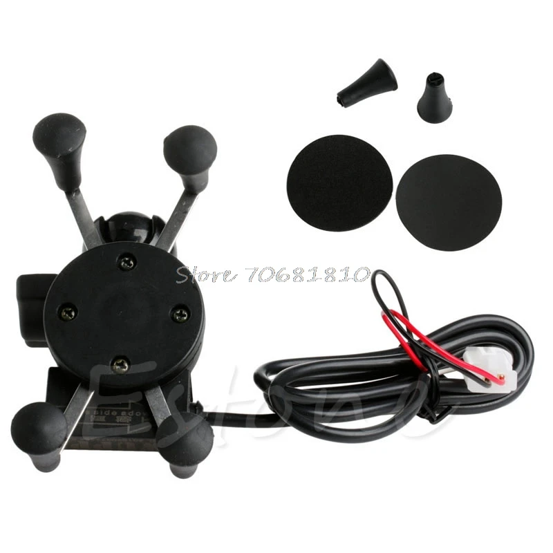 bilder für Für Bike Motorrad Handy GPS Lenker Schienenmontage X Gabel Halter Usb-ladegerät-R179 Drop Shipping bilder für Für Bike Motorrad Handy GPS Lenker Schienenmontage X Gabel Halter Usb-ladegerät-R179 Drop Shipping