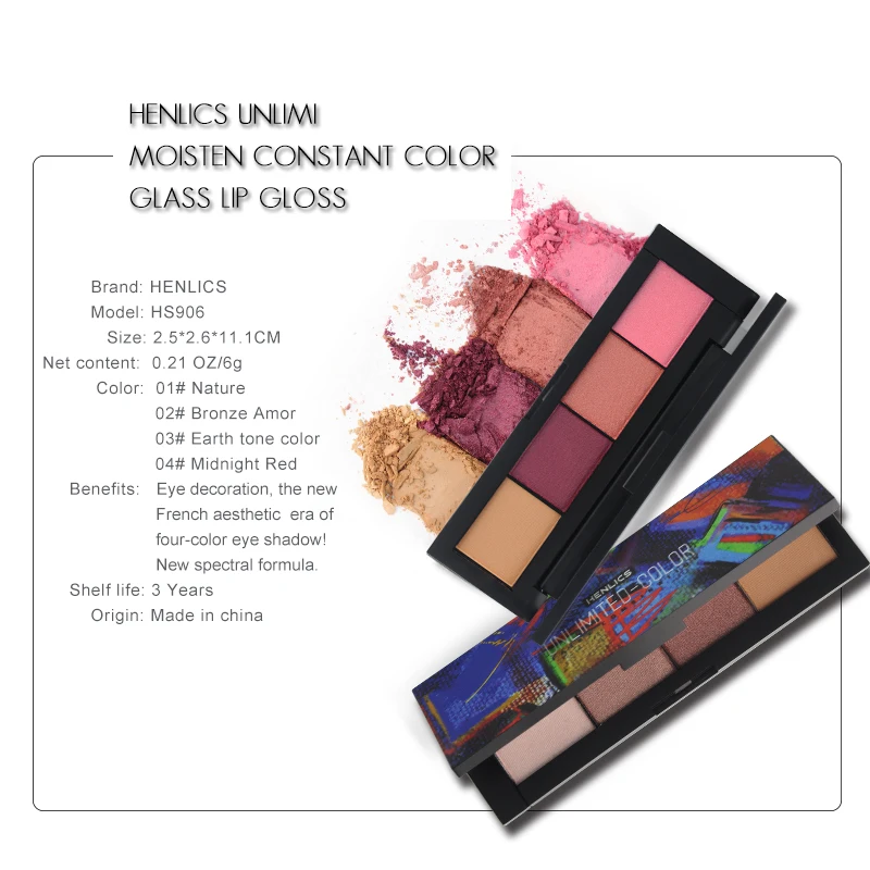 HENLICS Unlimited Color Palette Eyeshadow For Women Smokey Eye Shadow Makeup Beauty (10)