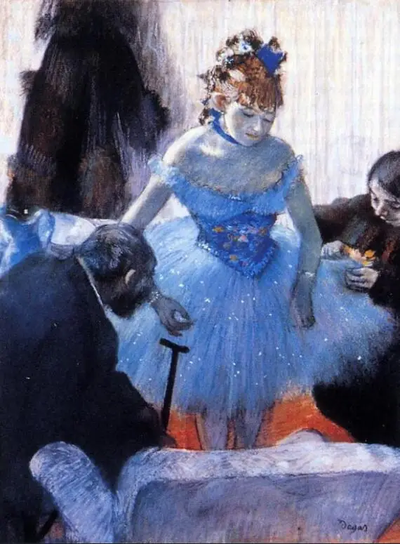 

High quality Oil painting Canvas Reproductions Dancer's Dressing Room (1878) By Edgar Degas hand painted