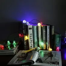 Красочные 20 светодиодный колокол солнечного света строки Открытый Водонепроницаемый строку для рождества украшения дома с Панели солнечные