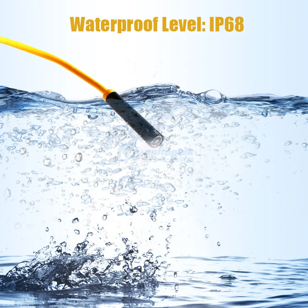 Full HD 1200P WIFI Endoscope Camera 8mm Android iPhone Snake Rigid Cable Wireless IOS Waterproof Borescope 8 LED 2MP USB Camera