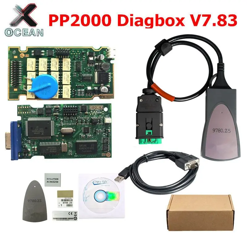 Achat Le plus nouveau Lexia3 PP2000 V25 Lexia 3 V48 pour Citroen pour le Scanner de Diagnostic de Peugeot Diagbox V7.83 Lexia PSA XS carte PCB d or