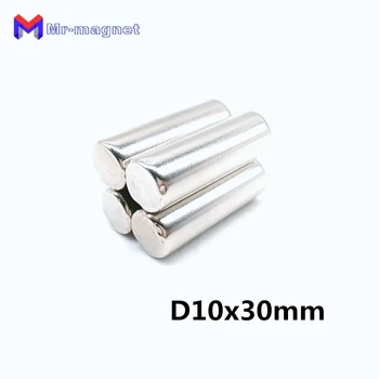 

5pcs 10x30 magnet 10x30mm Super strong sticking neo neodymium D10x30 magnets N35 D10x30mm, 10*30 permanent magnet 10*30mm