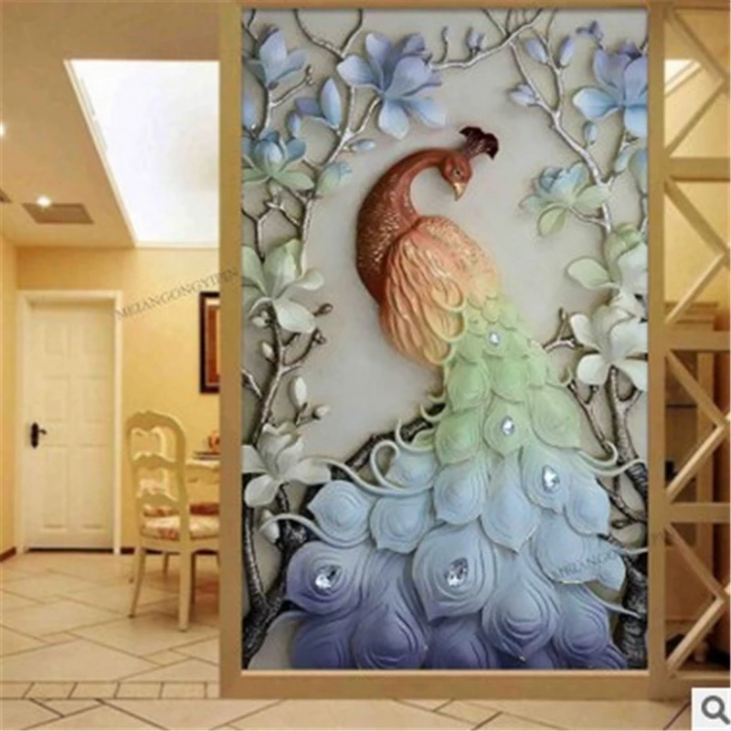 5D Diamond Painting Animal Peacock Magnolia Diamond Embroidery Flowers Round Drills  For Crafts Full Package Corss Stitch Gifts  