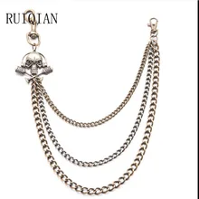 

Link Chain Copper Skeleton Biker Jean Wallet Chains Punk Hip-pop Metal Keychain Key Pant Chain Fashion Men Jewelry RIQI41