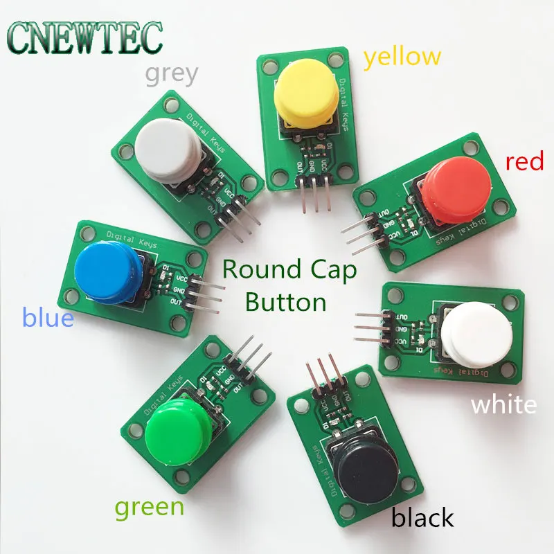 

Digital button module 7 color in 1 set round cap bottom bte16-11