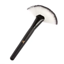 1pc fan-shaped big brush for loose powder blusher with wooden handle color makeup brush