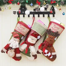 Новые 3 шт/пижамный комплект на Рождество, украшение, большие детские рождественские носки торговые центры окна декоративные украшения Рождественский подарок сумка