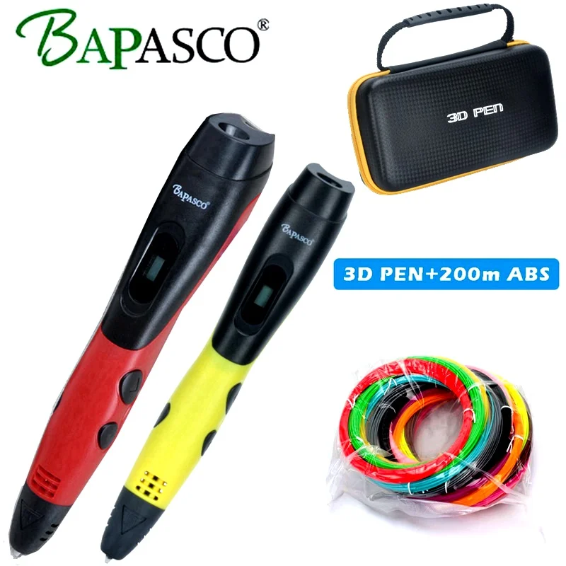 2018 BAPASCO 3D ручка BP 04 добавить ABS/PLA нити светодиодный дисплей скорость печати