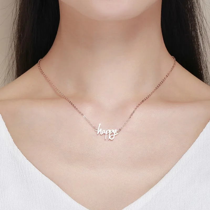 Простая Подвеска Happy Charm короткое колье чокер для женщин девушек лучших друзей