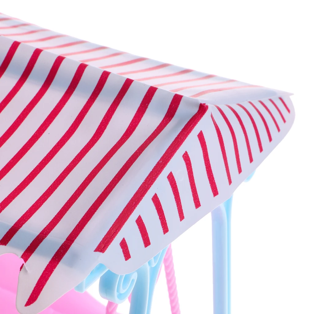 1/6 Rosy Beach Deck Chair Swing Model Dollhouse Miniature Furniture for Hot Toys   Dolls Accessory Kids Playset