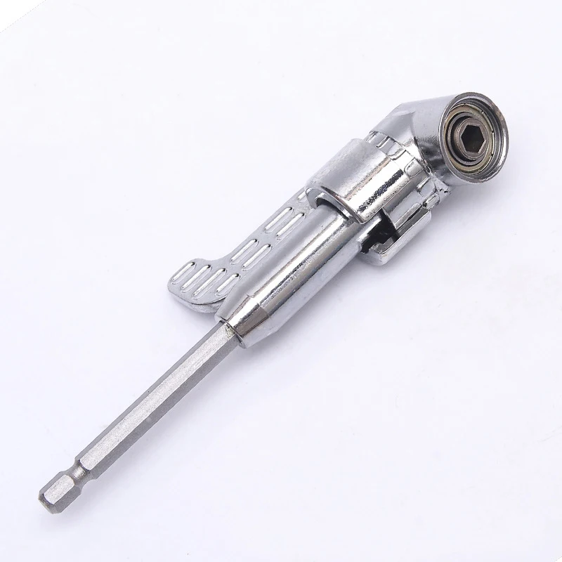 

1/4" Magnetic Angle Bit Driver Adapter Screwdriver 360 Degree Adjustable Thumb Flange Off-Set Power Head Power Drill