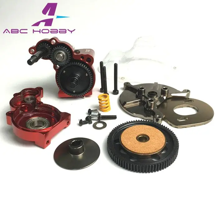 

1:10 Crawler RC Car Billet Machined Alloy Center Main Gearbox w/ Metal Gears for Axial Wraith RED FOR 90018 90020