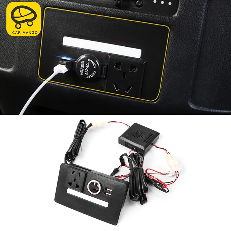 

CAR MANGO Car Styling Rear Seat Socket Splitter Charger Power Plug Outlet Interior Accessories for Nissan Patrol Y62
