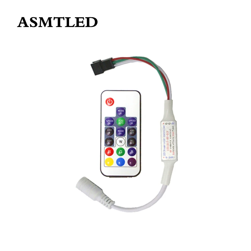 

DIY 17Key Wireless RF Remote Pixel Mini LED Controller for 5V 12V WS2811 WS2812B LED Strip light / LED Modules / LED Panel