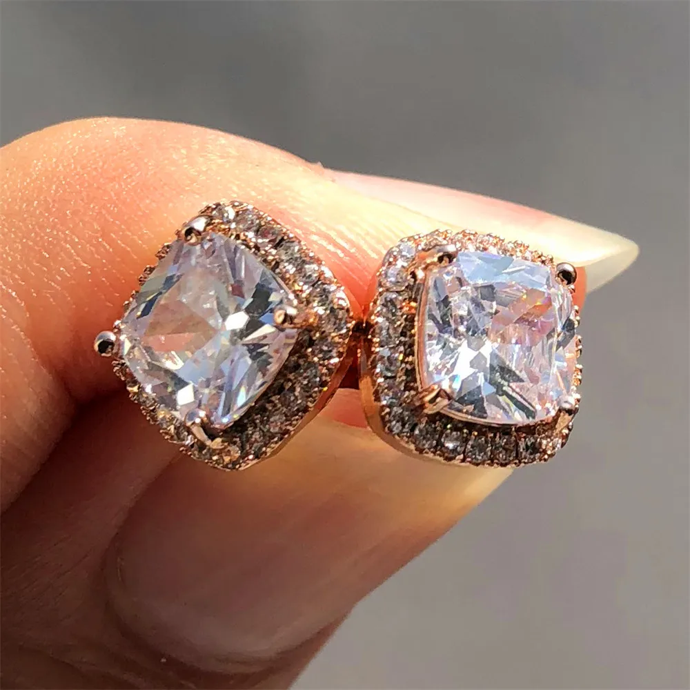 Elegant Vintage Silver Earrings with Yellow and Pink Stones