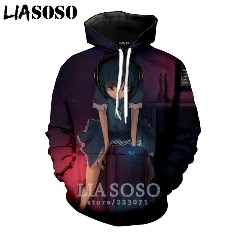 LIASOSO 2019 Зима Новая мода для мужчин и женщин 3D принт аниме наушники девушка