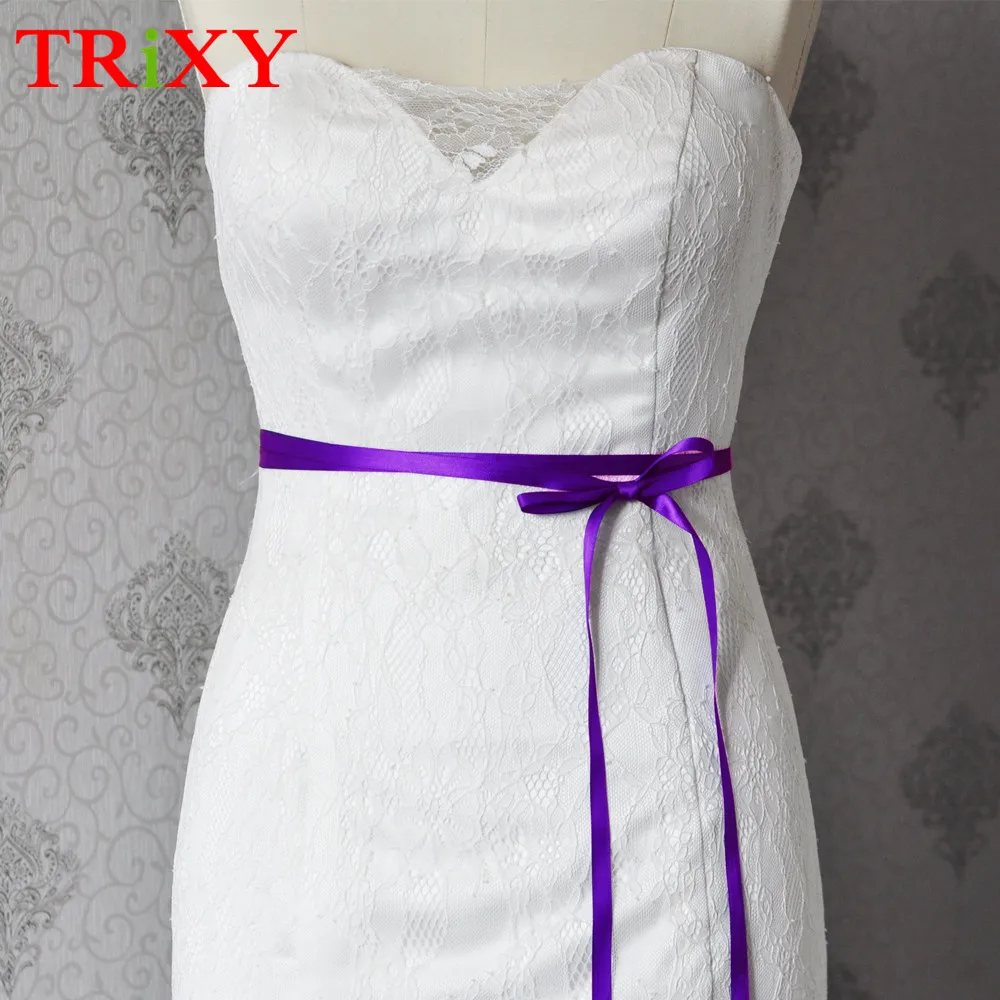 

TRiXY S40-1CM Free Shipping Thin Bridal Belt Ribbon Wedding Sashes Cheap Ribbon Wedding Bridal Sash Belts