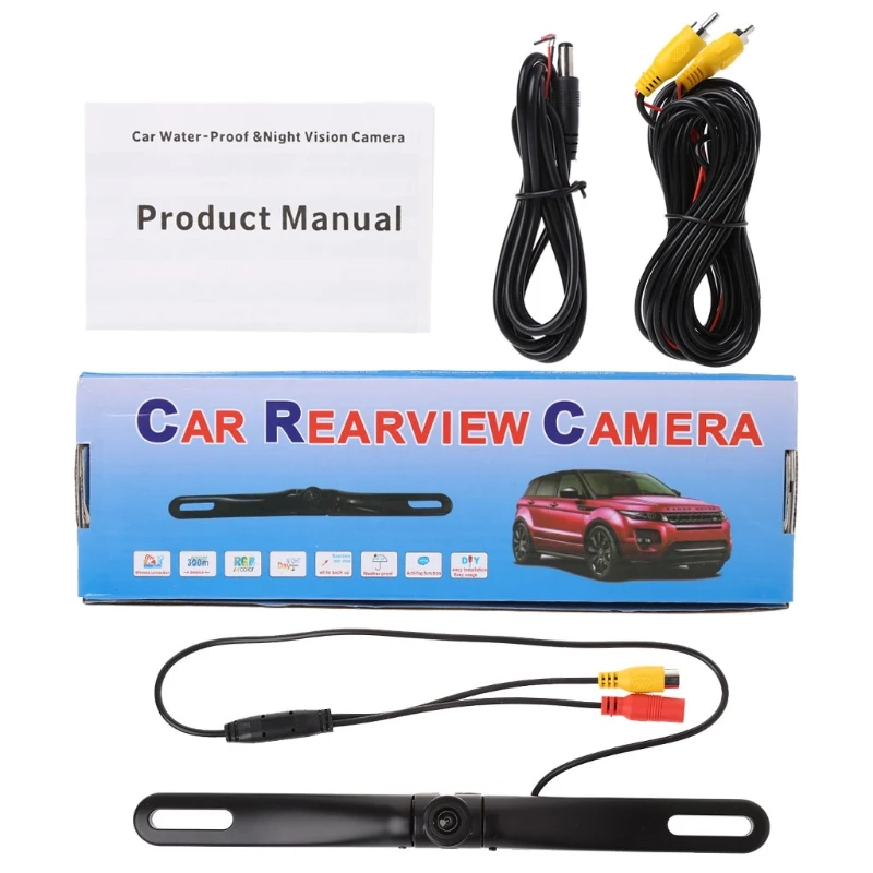 

Car Rear Reverse License Plate Parking Rearview Backup Camera Universal