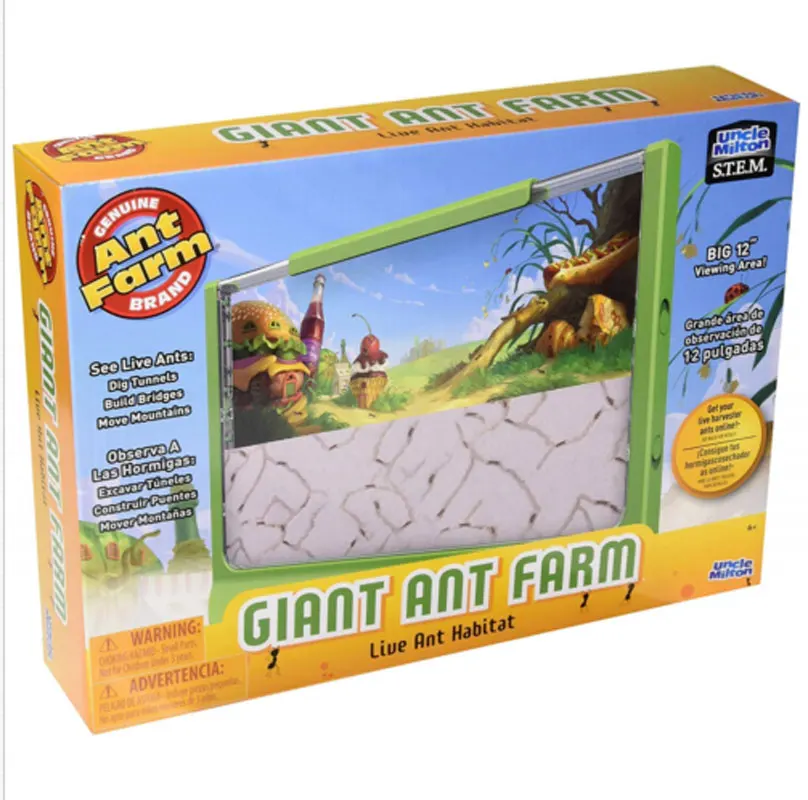 Giant Ant Farm Habitat Uncle Milton Insect Live Ants 