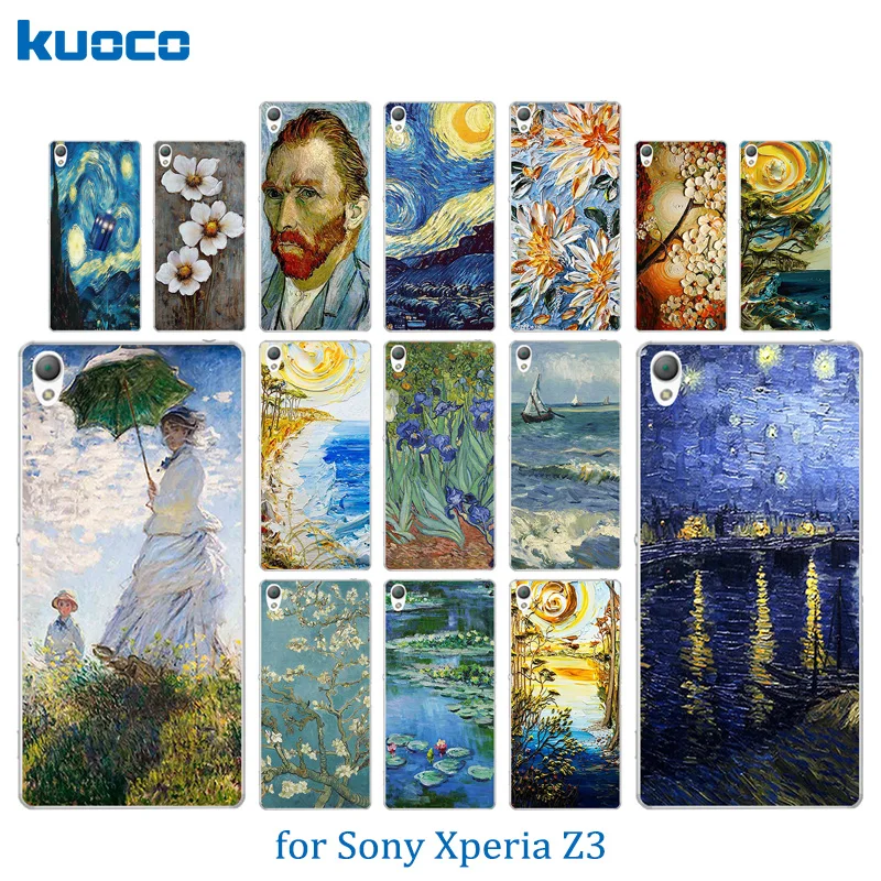 Чехол для Sony Xperia Z3 чехол D6603 D6643 D6653 D6616 L55T Ван Гог шаблон защитная накладка задней
