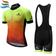 Miloto Велоспорт одежда Мужские Короткие высокого качества гель Лето Ропа Ciclismo Велосипеды Джерси велосипедов комплект одежды#362