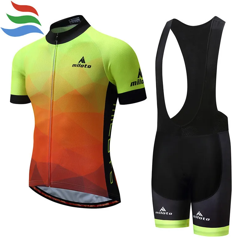 

MILOTO Cycling clothing 2017 men short high quality gel summer ropa ciclismo cycling jersey bicycle clothing set #362