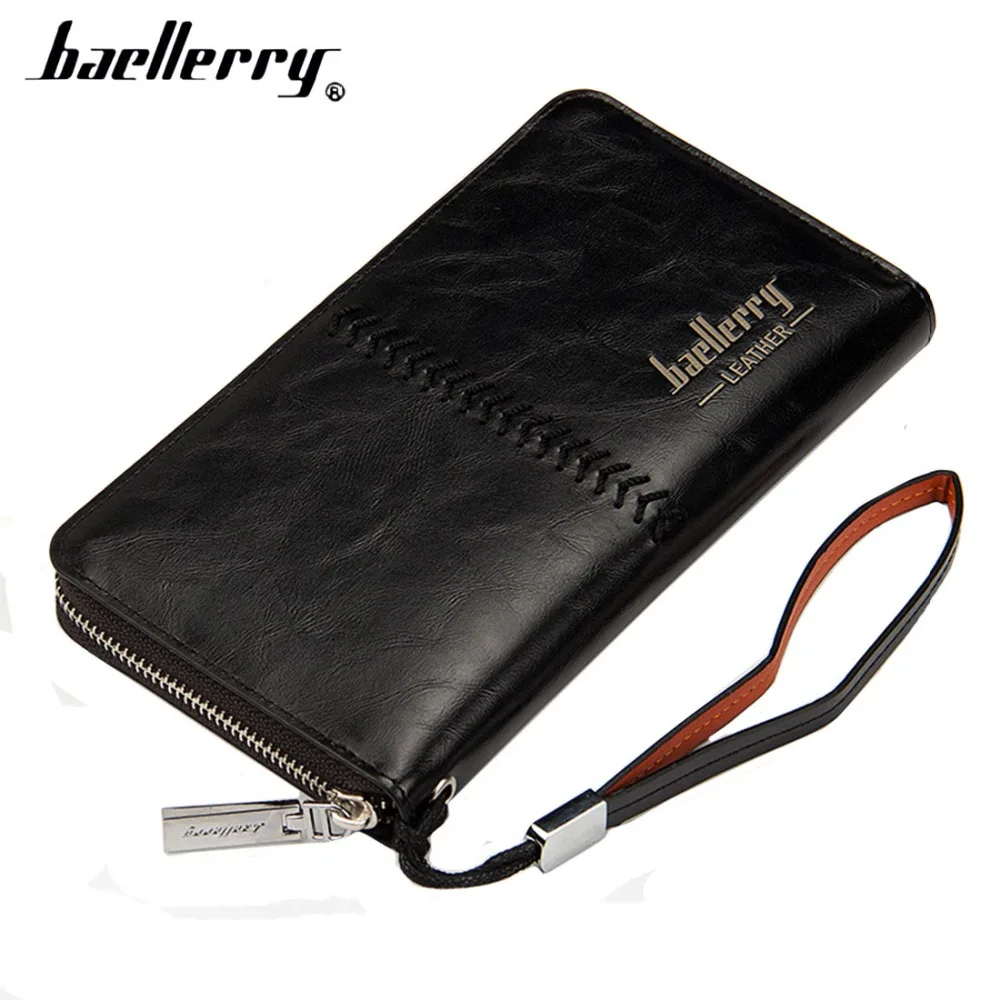 

Baellerry Large Capacity Men Wallets Long Wallet Cell Phone Pocket ID Card Holder Casual Top Quality Men Clutch Bag Money Bag