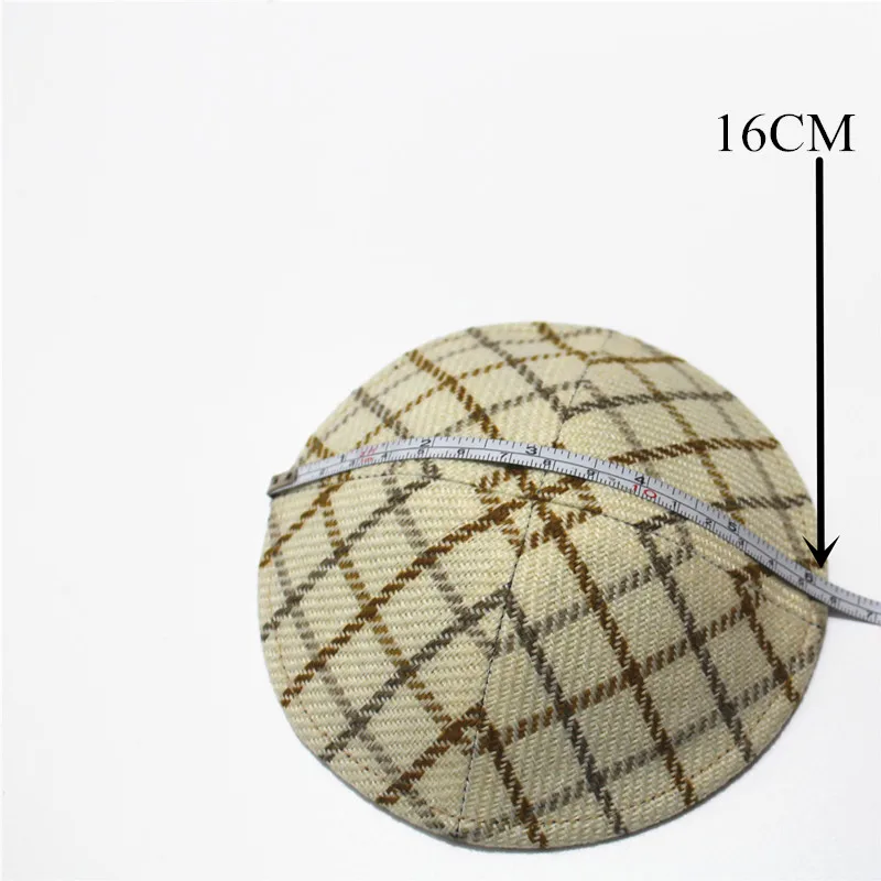 

Jewish Kipot Geometric red and yellow Kippah Kippa