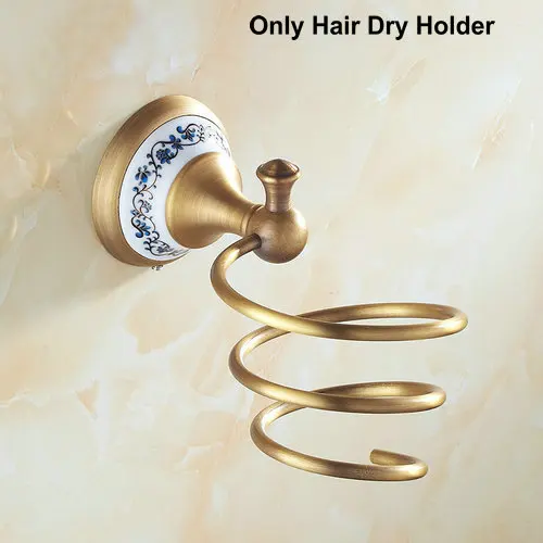 Accesorios de baño Base de porcelana de cobre cepillado antiguo estante